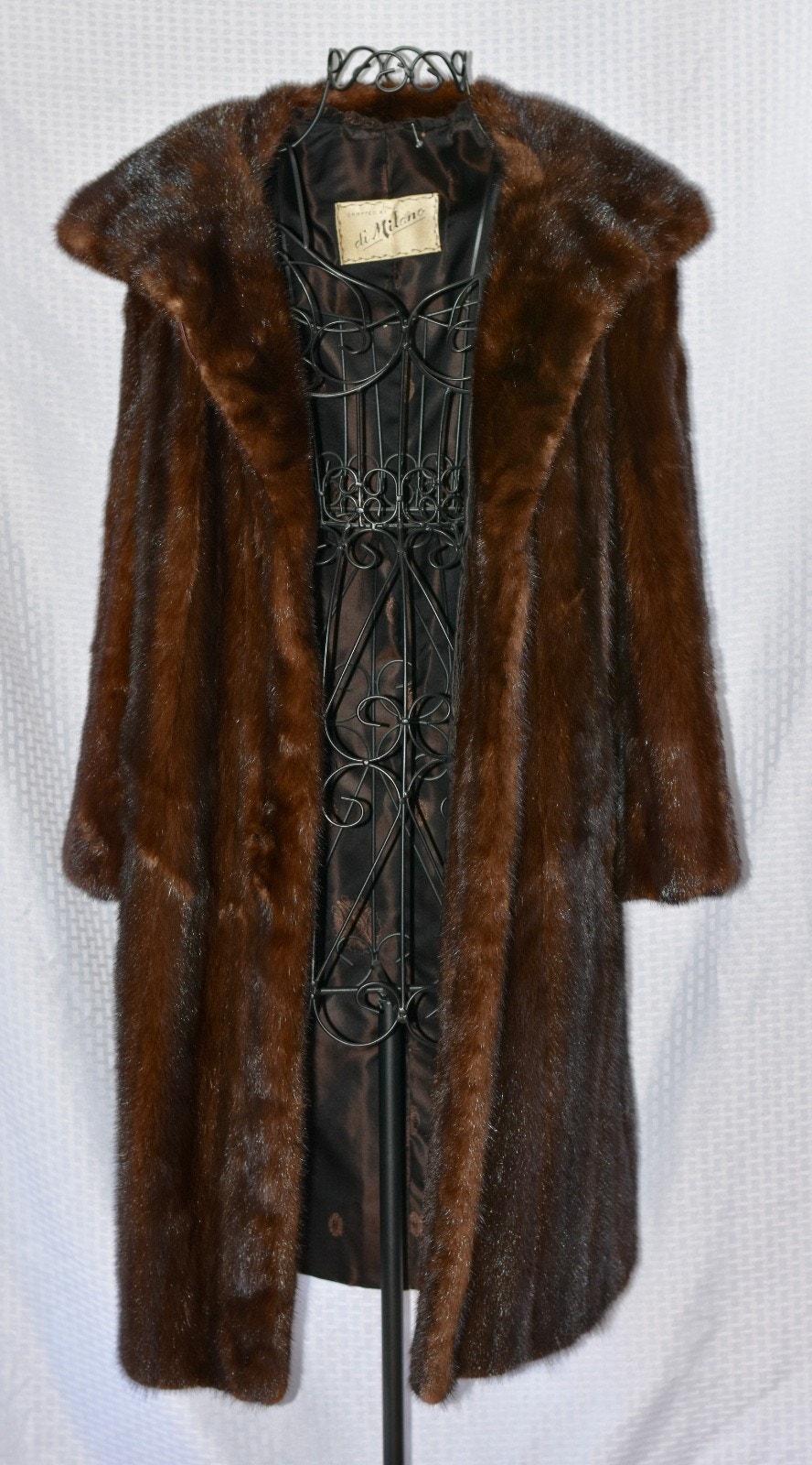 Vintage Dark Mahogany Brown Mink Fur Coat Di Milano Read